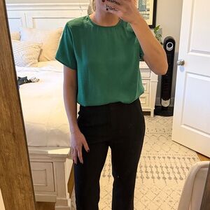 Green Short Sleeve Top